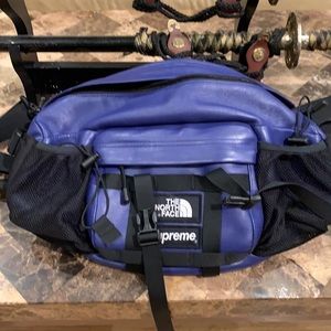 supreme the north face leather shoulder/ waist bag